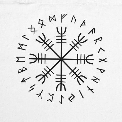 Tote Bag Vegvisir Vichinga – Shopper in Cotone Riutilizzabile - Bussola Norrena