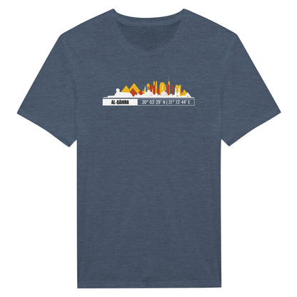 T-Shirt Il Cairo con Skyline e Coordinate – Minimal City Tee, Egypt Travel Gift