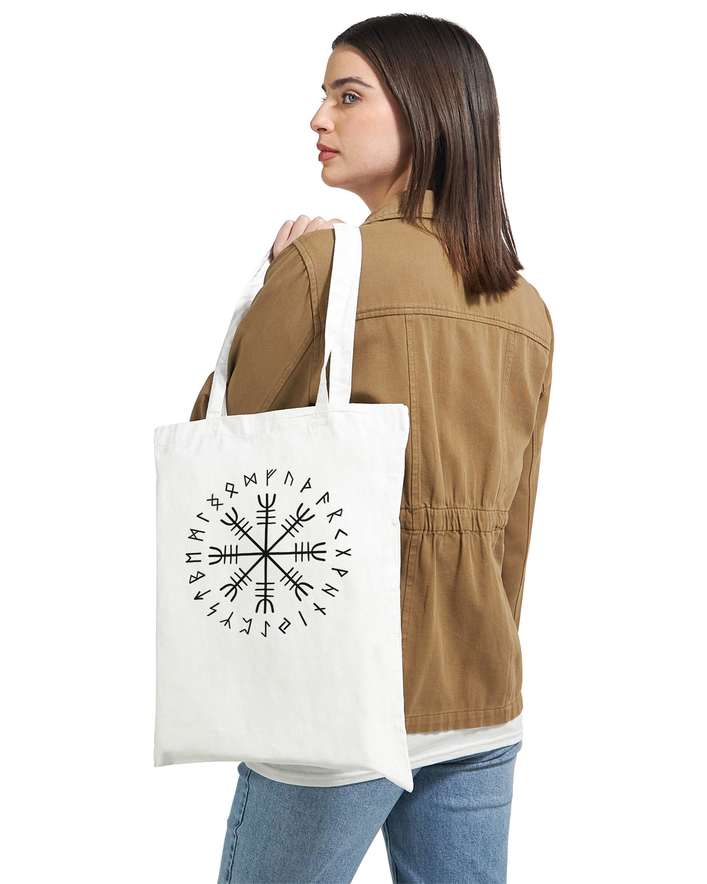 Tote Bag Vegvisir Vichinga – Shopper in Cotone Riutilizzabile - Bussola Norrena