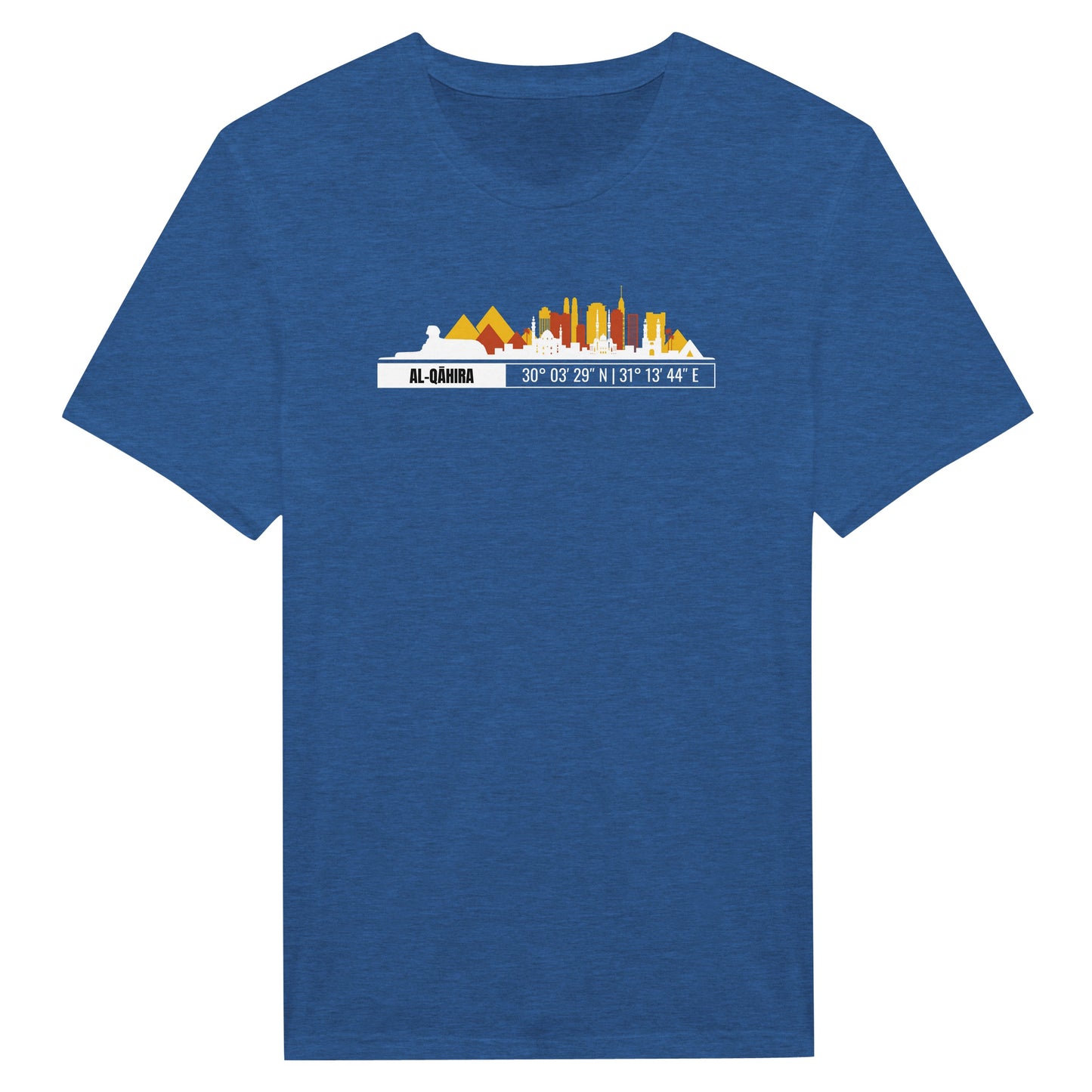 T-Shirt Il Cairo con Skyline e Coordinate – Minimal City Tee, Egypt Travel Gift