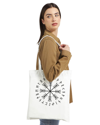 Tote Bag Vegvisir Vichinga – Shopper in Cotone Riutilizzabile - Bussola Norrena