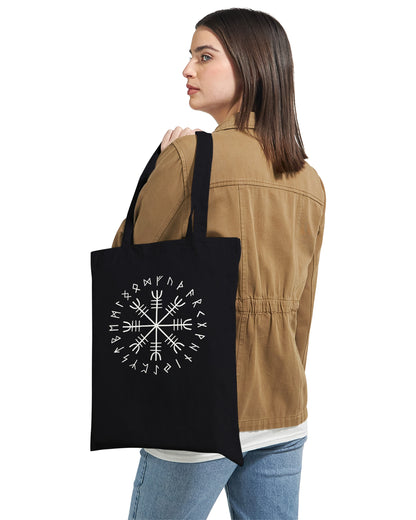 Tote Bag Vegvisir Vichinga – Shopper in Cotone Riutilizzabile - Bussola Norrena