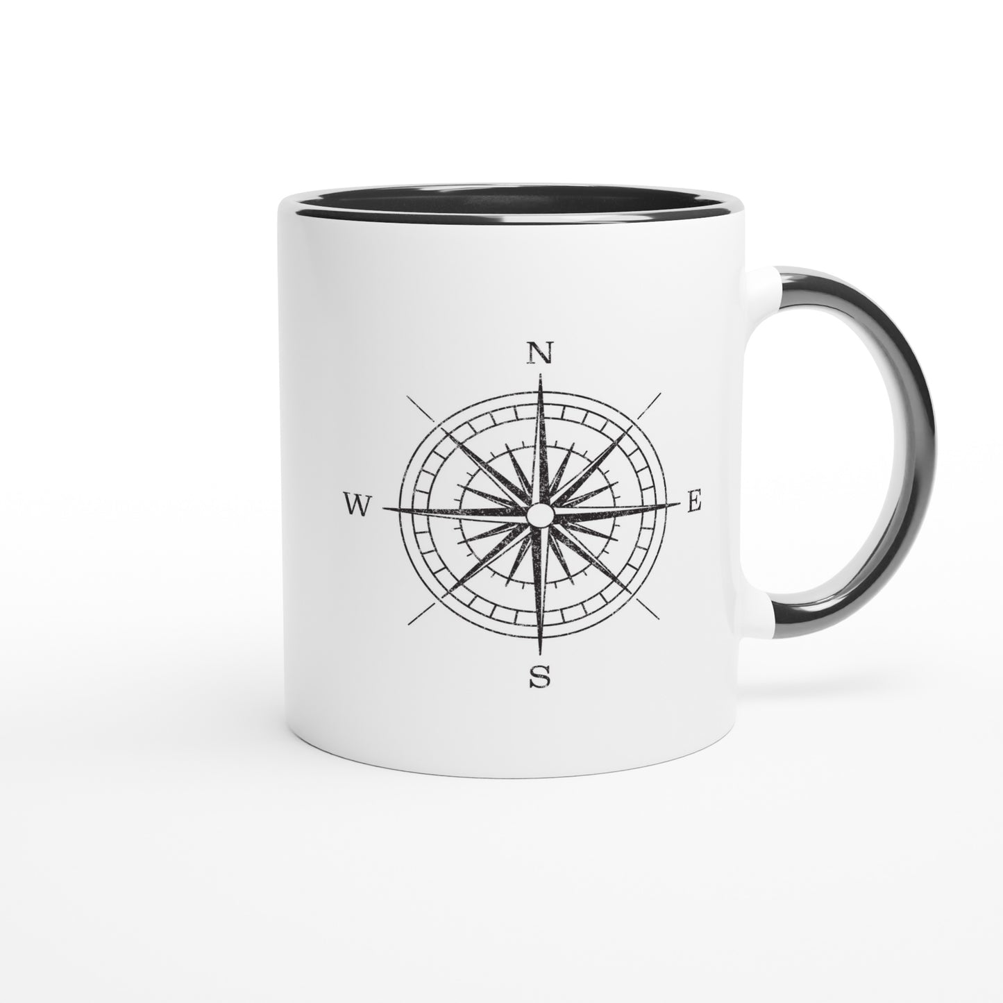 Travel Is Freedom – Tazza  con Frase Motivazionale e Bussola – Mug Minimal per Amanti dell’Esplorazione e dei Viaggi