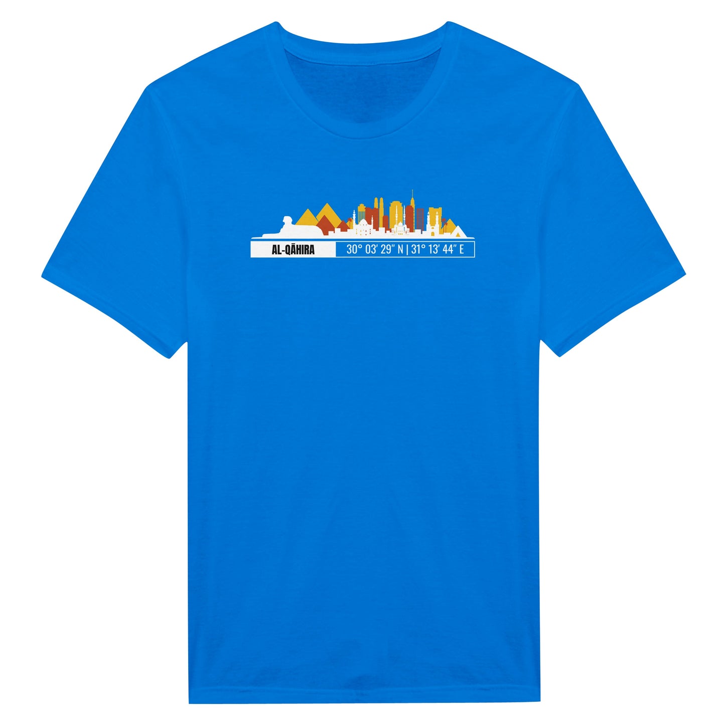 T-Shirt Il Cairo con Skyline e Coordinate – Minimal City Tee, Egypt Travel Gift