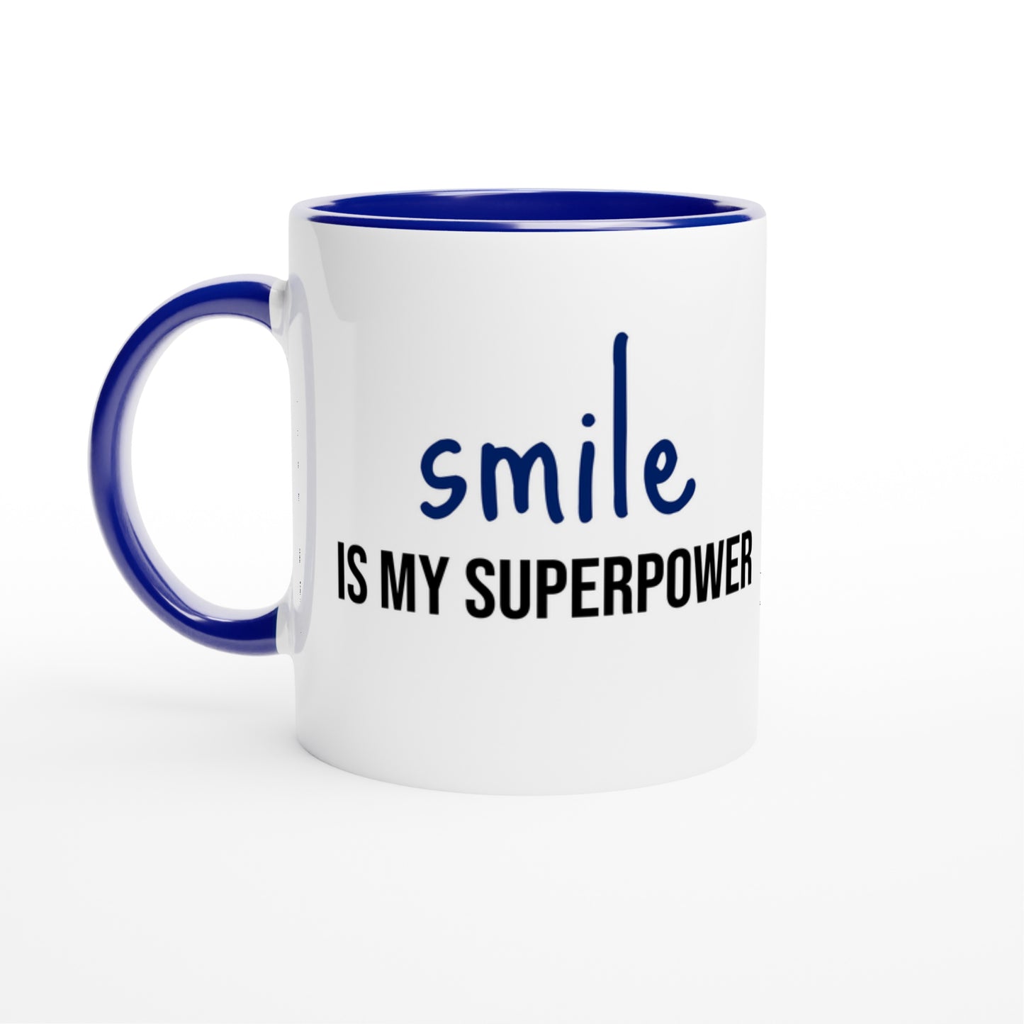 Smile Is My Superpower – Mug Bicolore – Tazza in Ceramica Divertente e Motivazionale