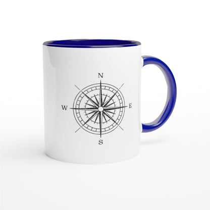 Travel Is Freedom – Tazza  con Frase Motivazionale e Bussola – Mug Minimal per Amanti dell’Esplorazione e dei Viaggi