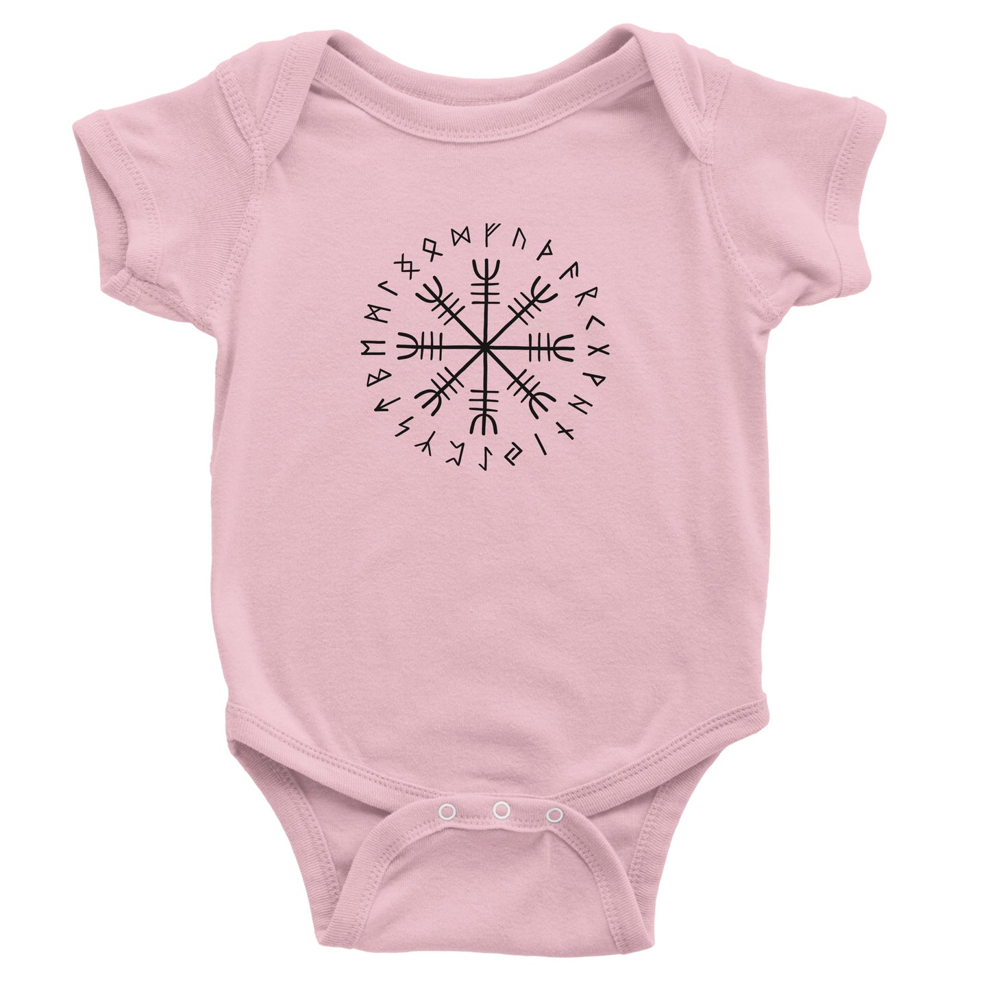 Vegvisir Viking Baby Bodysuit – Norse Compass Symbol Cotton Onesie