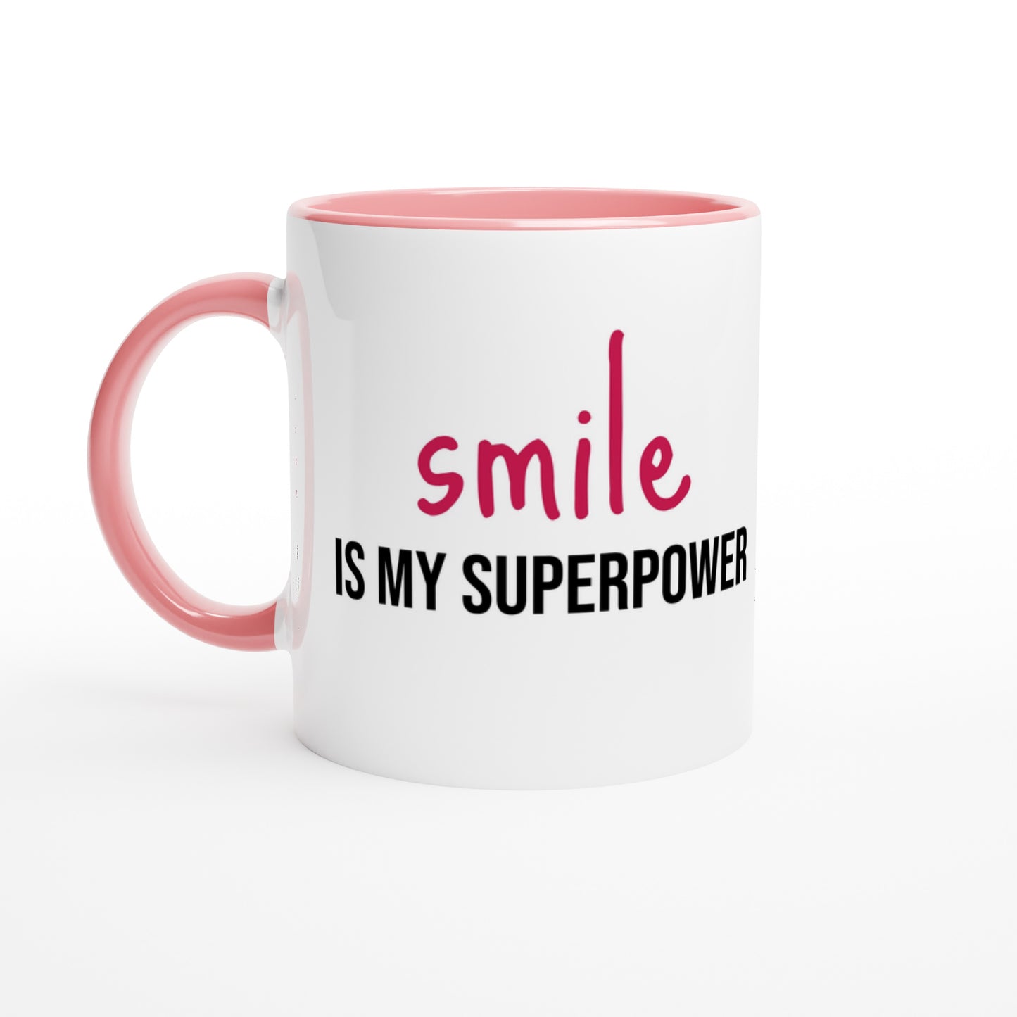 Smile Is My Superpower – Mug Bicolore – Tazza in Ceramica Divertente e Motivazionale