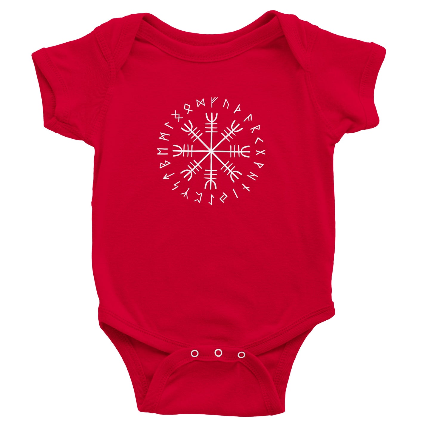 Vegvisir Viking Baby Bodysuit – Norse Compass Symbol Cotton Onesie