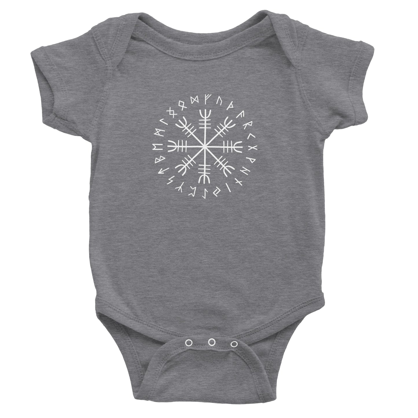 Vegvisir Viking Baby Bodysuit – Norse Compass Symbol Cotton Onesie