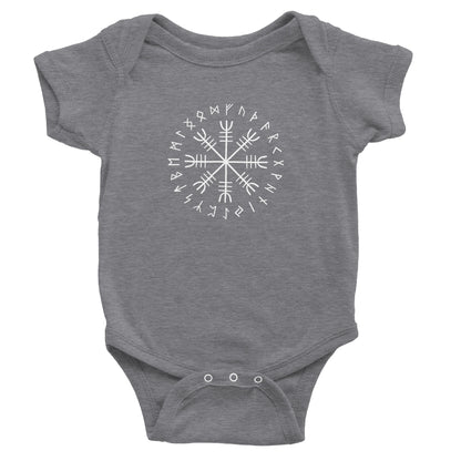 Vegvisir Viking Baby Bodysuit – Norse Compass Symbol Cotton Onesie