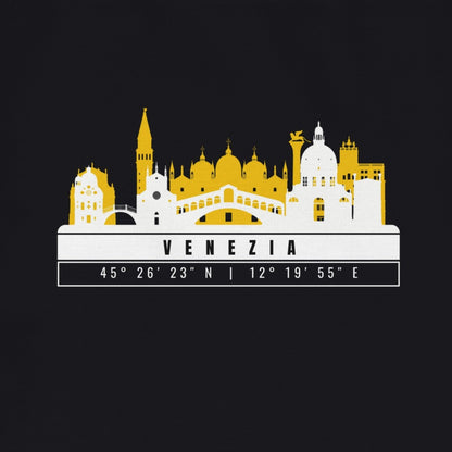 Venezia Skyline Tote Bag – Borsa in Cotone Riutilizzabile con Coordinate