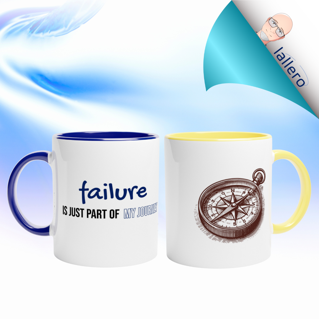 Tazza in Ceramica Motivazionale – "Failure is just part of my journey"