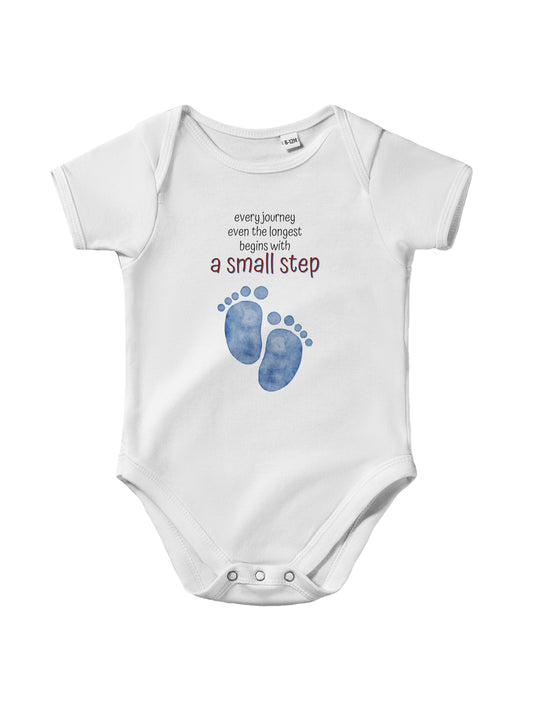 "Every journey begins with a small step” Baby Bodysuit – Cute Funny Infant Onesie