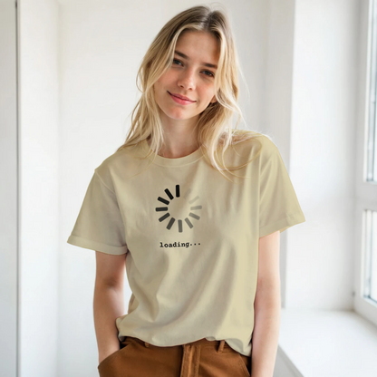 T-shirt "Loading..." Icona Caricamento Circolare – Maglietta Divertente Geek & Programmer