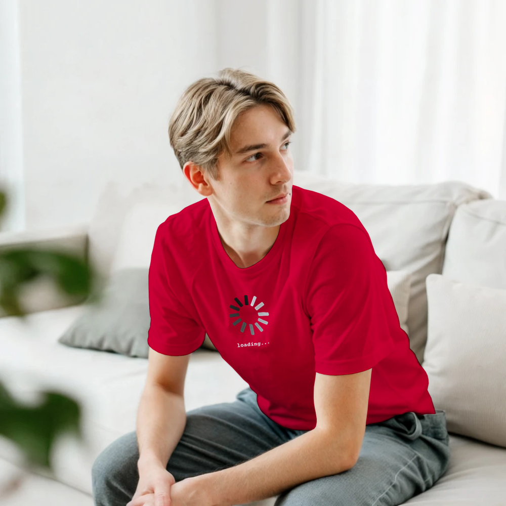 T-shirt "Loading..." Icona Caricamento Circolare – Maglietta Divertente Geek & Programmer