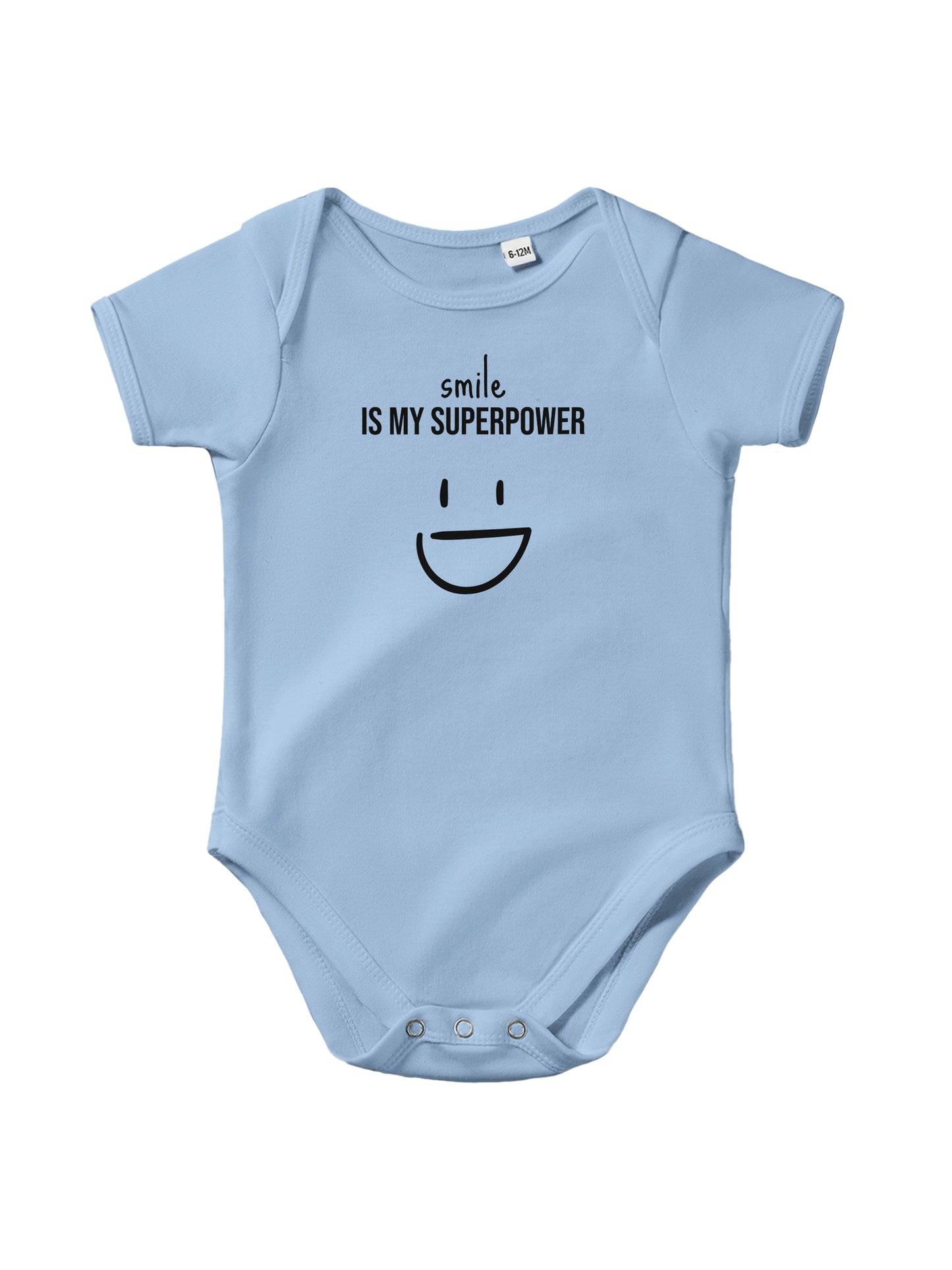 "Smile Is My Superpower” Baby Bodysuit – Cute heart on your little love