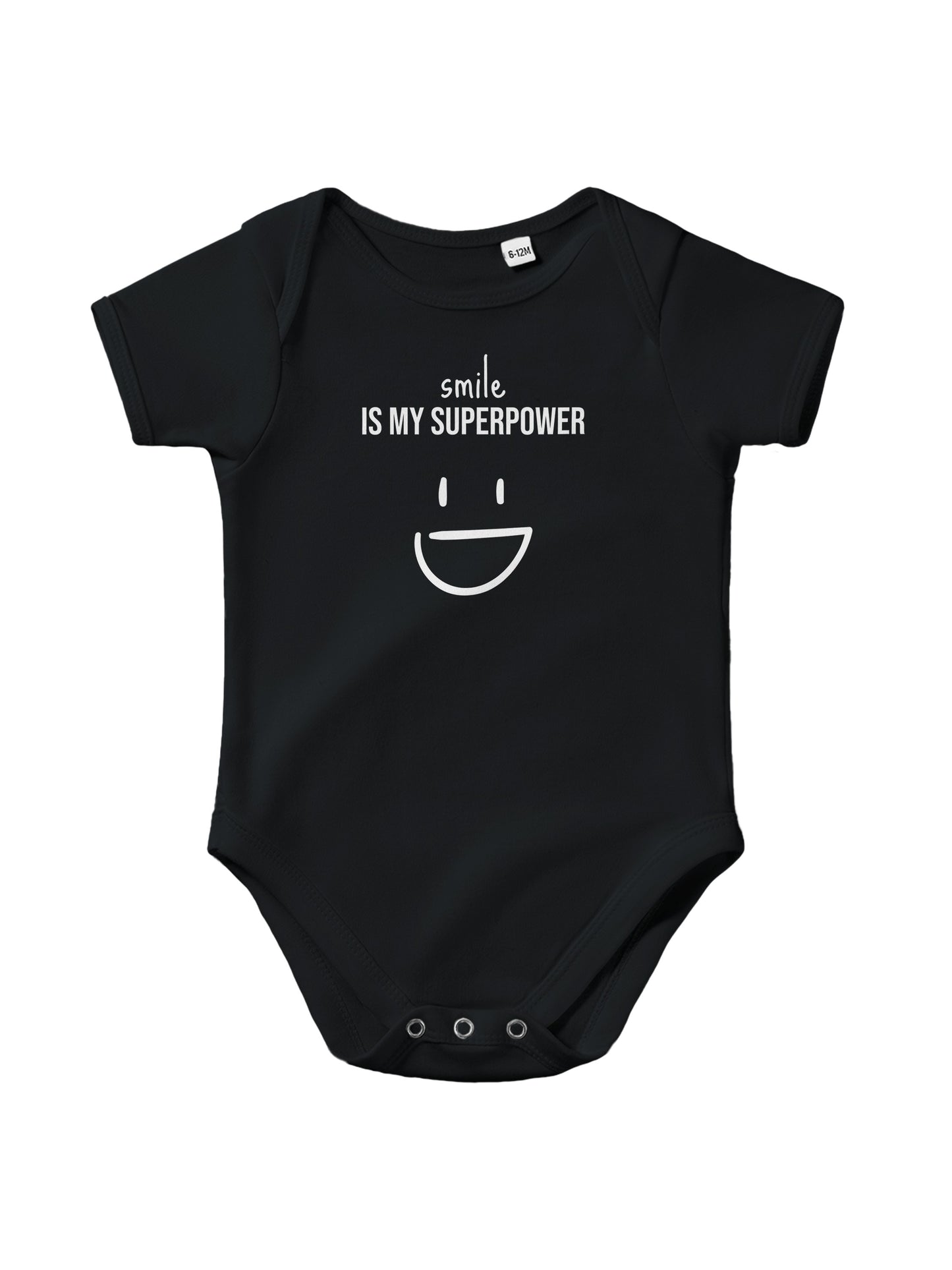 "Smile Is My Superpower” Baby Bodysuit – Cute heart on your little love