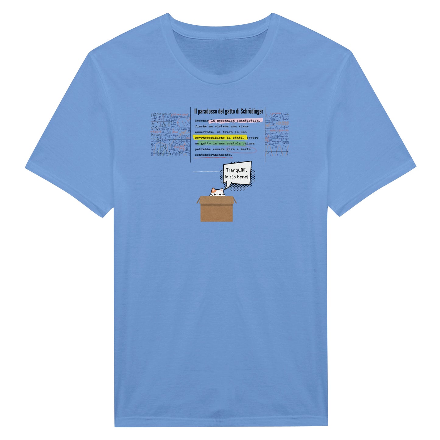 T-shirt Paradosso del Gatto di Schrödinger - Design in Italiano - Maglia Nerd Scienza e Fisica Quantistica