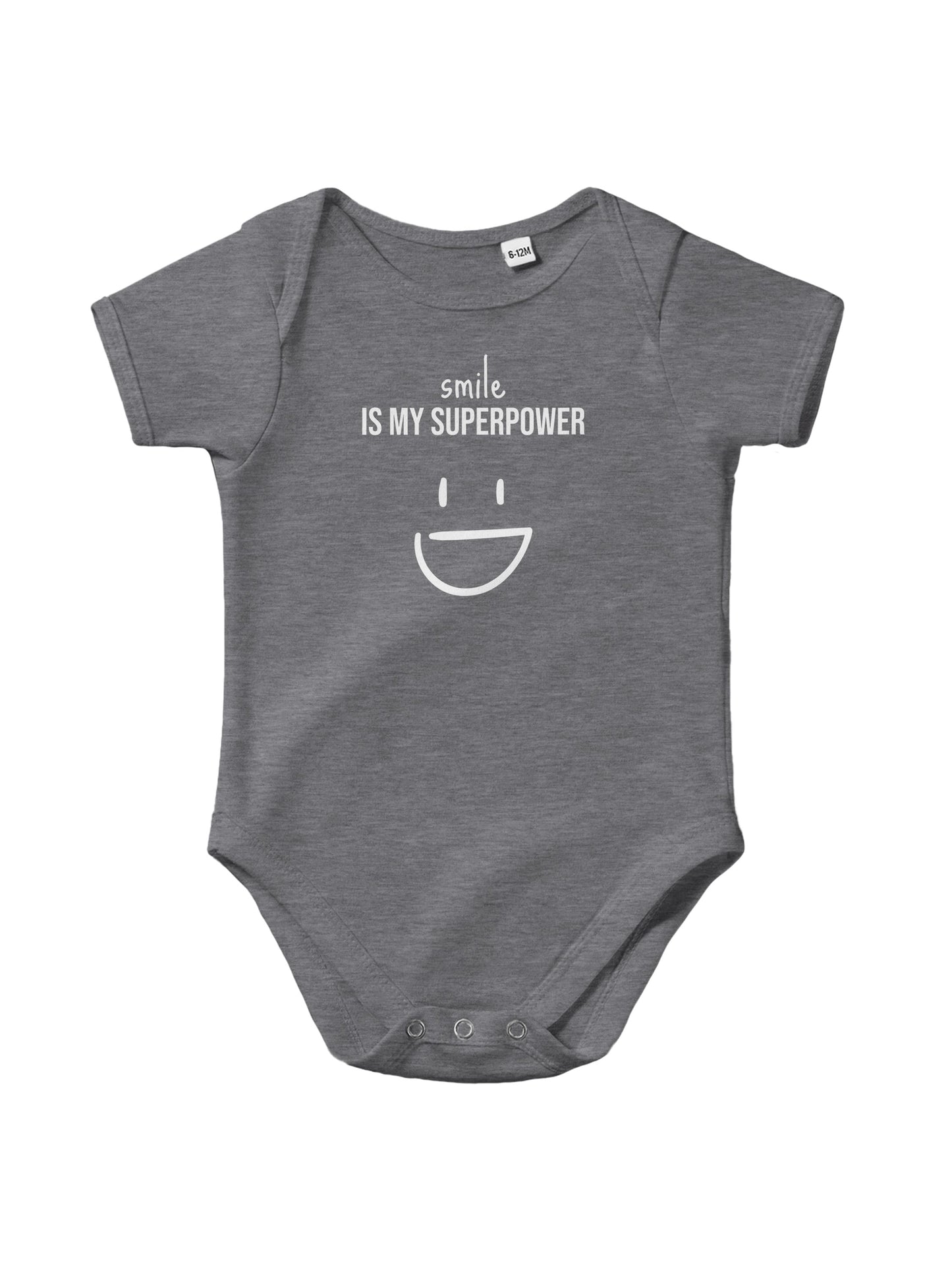 "Smile Is My Superpower” Baby Bodysuit – Cute heart on your little love