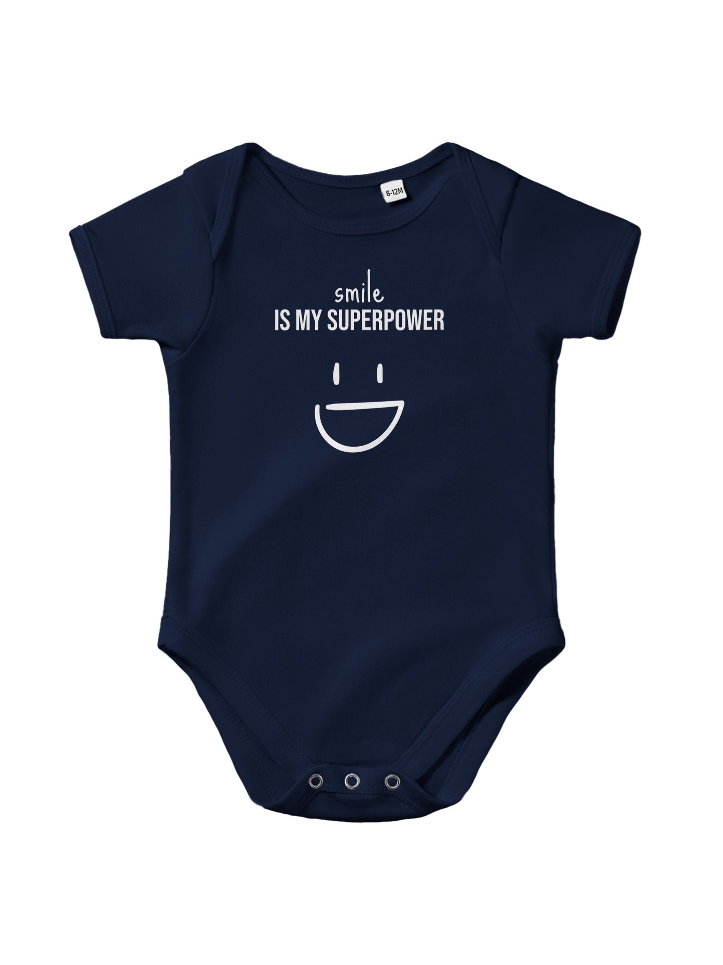"Smile Is My Superpower” Baby Bodysuit – Cute heart on your little love