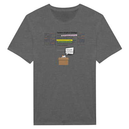 T-shirt Paradosso del Gatto di Schrödinger - Design in Italiano - Maglia Nerd Scienza e Fisica Quantistica