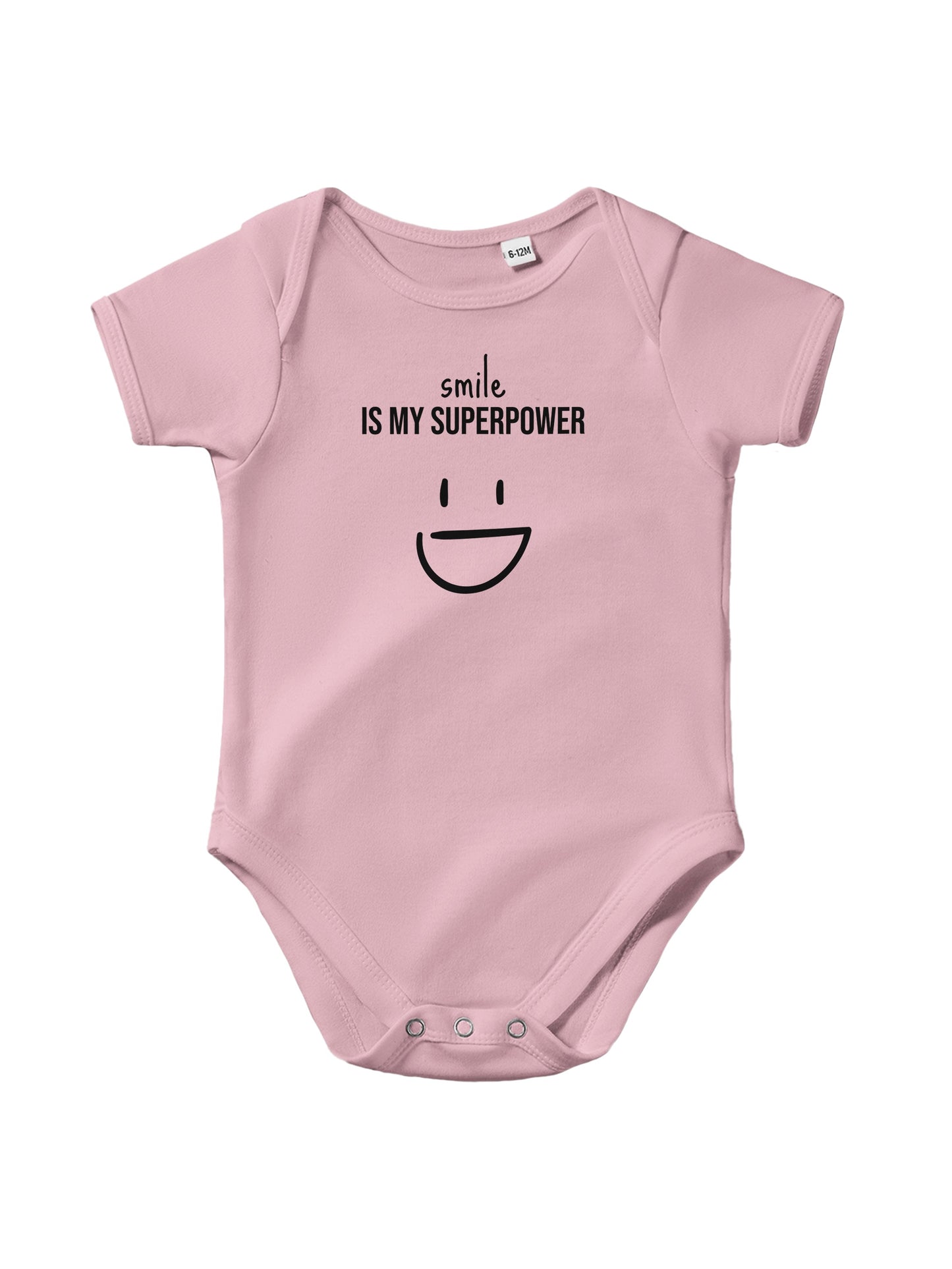 "Smile Is My Superpower” Baby Bodysuit – Cute heart on your little love