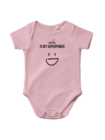 "Smile Is My Superpower” Baby Bodysuit – Cute heart on your little love
