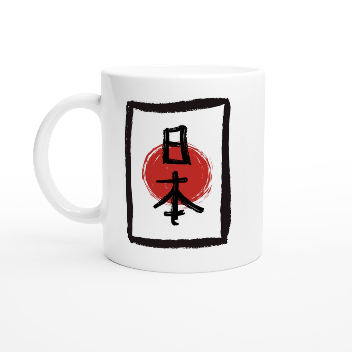 Nihon Kanji Mug – "Land of the Rising Sun” Japanese Ceramic Mug (11oz)