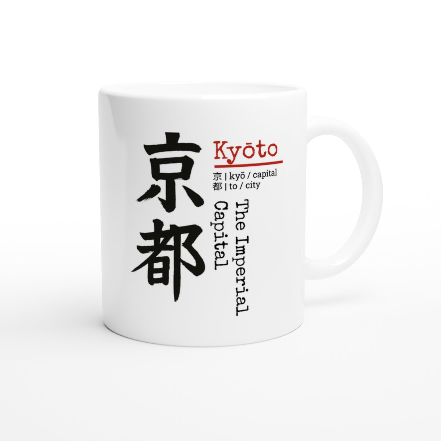 Kyoto / The Imperial Capital - Tazza Giapponese Kanji - Mug in Ceramica
