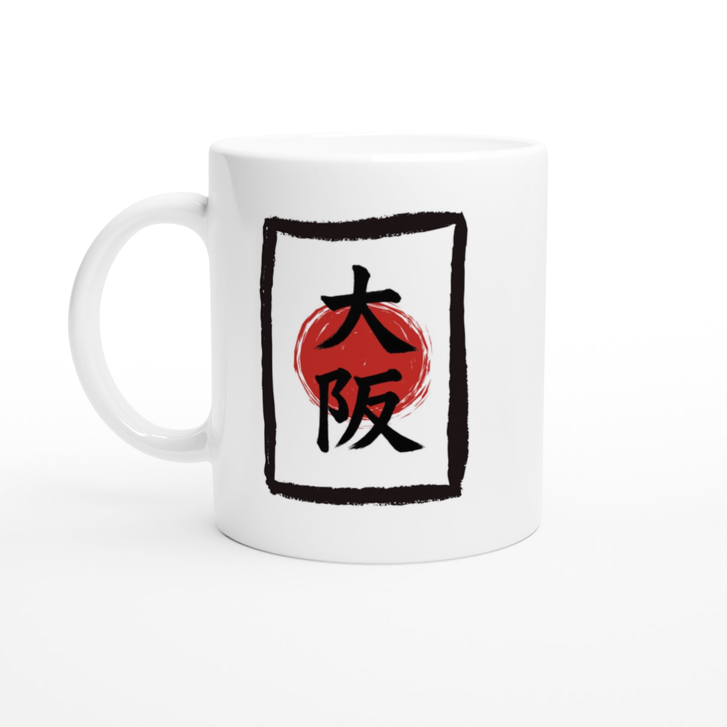Osaka / The Great Hillside - Tazza Giappone in Ceramica con Kanji e Significato