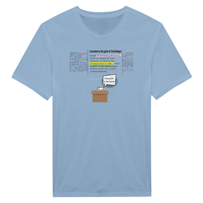 T-shirt Paradosso del Gatto di Schrödinger - Design in Italiano - Maglia Nerd Scienza e Fisica Quantistica