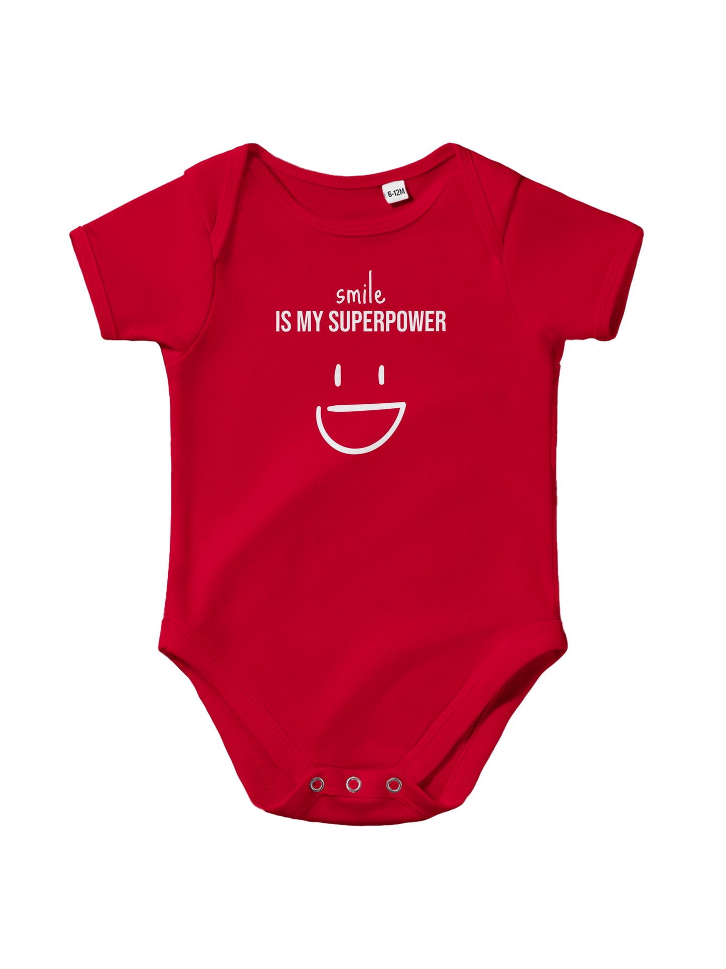 "Smile Is My Superpower” Baby Bodysuit – Cute heart on your little love