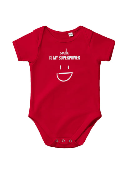 "Smile Is My Superpower” Baby Bodysuit – Cute heart on your little love