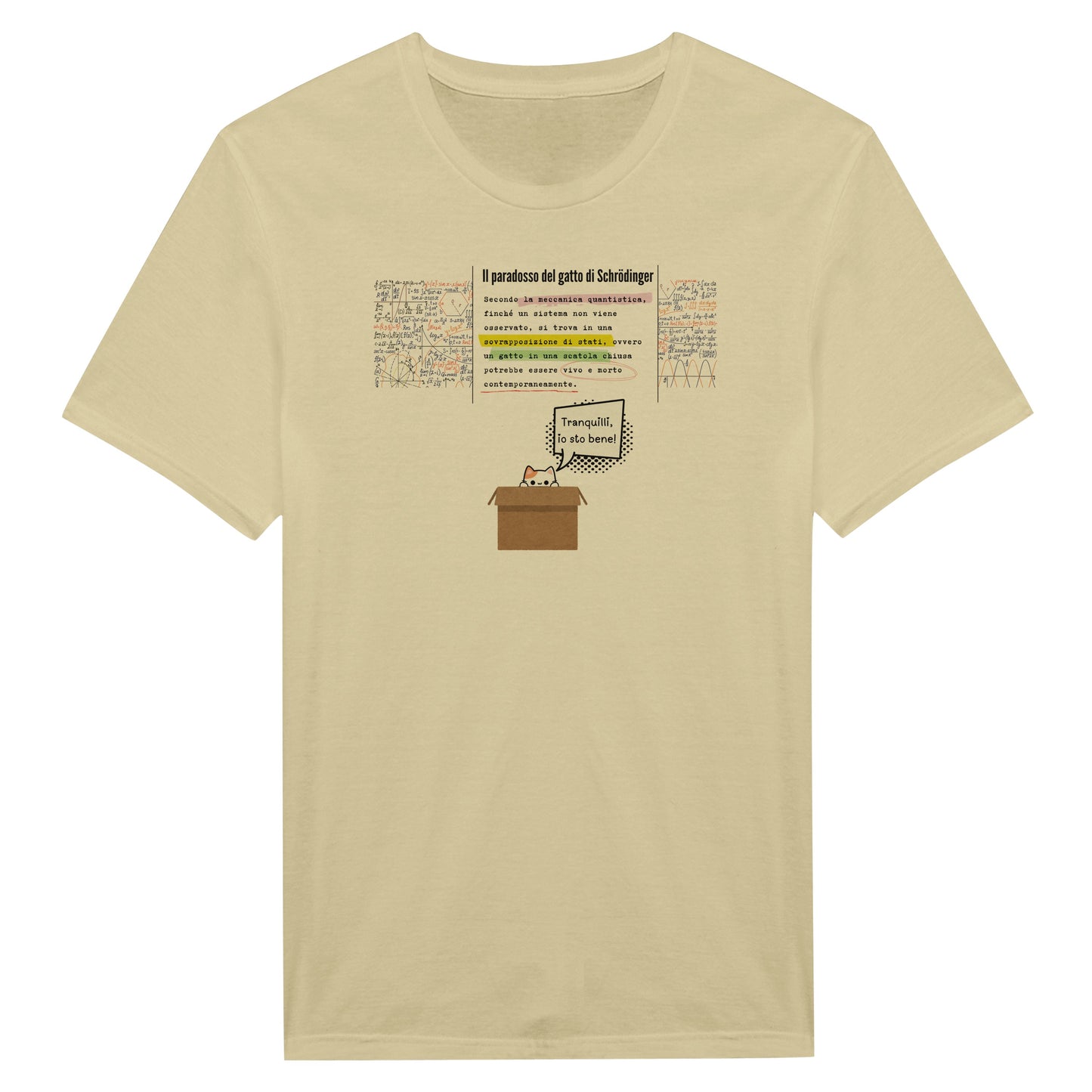 T-shirt Paradosso del Gatto di Schrödinger - Design in Italiano - Maglia Nerd Scienza e Fisica Quantistica
