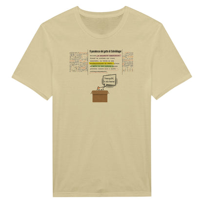 T-shirt Paradosso del Gatto di Schrödinger - Design in Italiano - Maglia Nerd Scienza e Fisica Quantistica