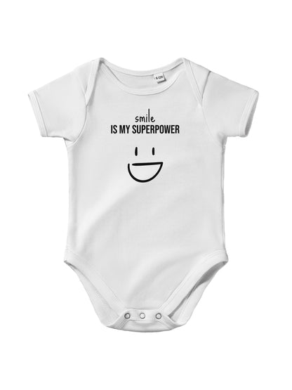 "Smile Is My Superpower” Baby Bodysuit – Cute heart on your little love