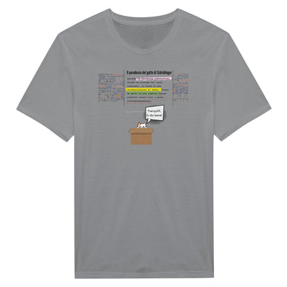 T-shirt Paradosso del Gatto di Schrödinger - Design in Italiano - Maglia Nerd Scienza e Fisica Quantistica