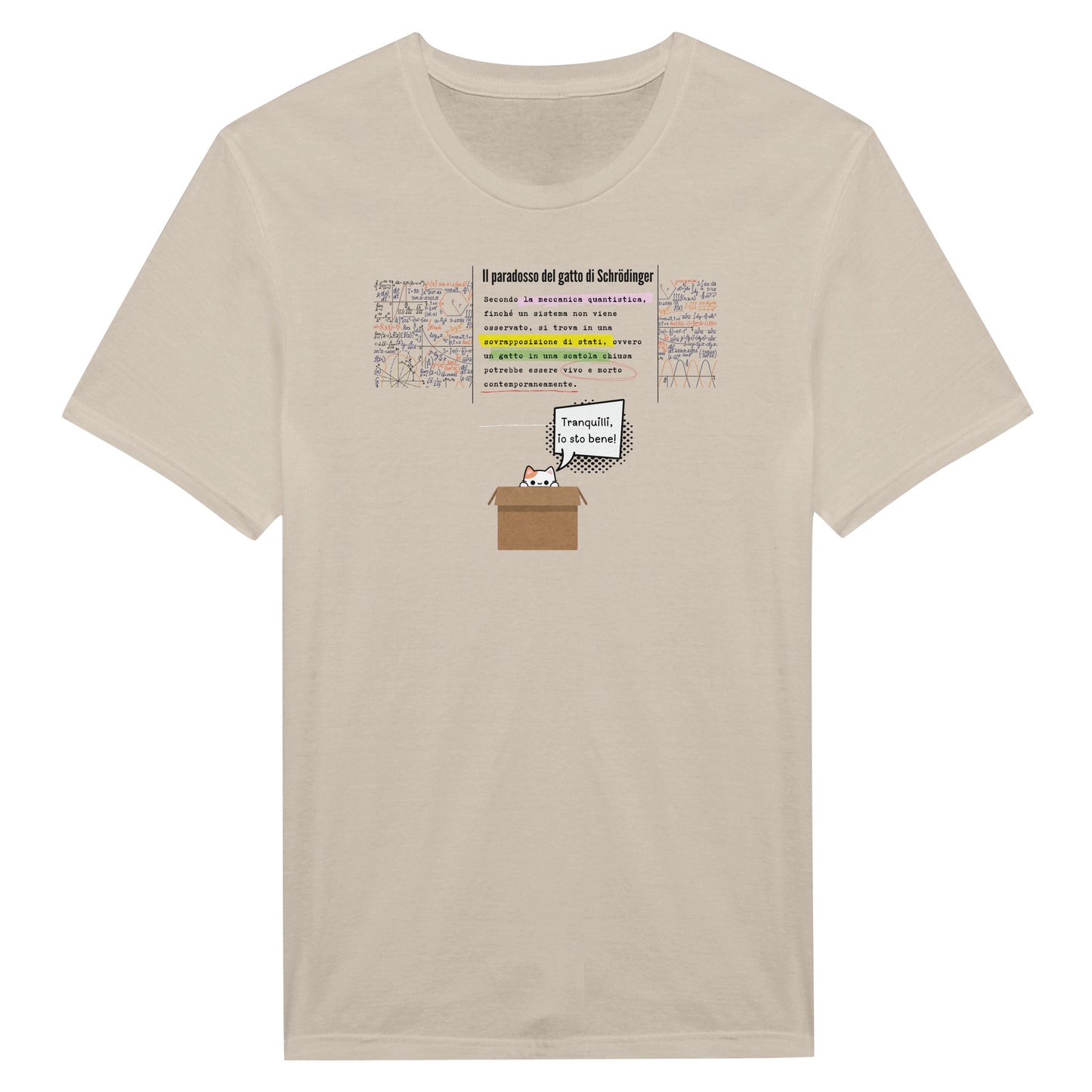 T-shirt Paradosso del Gatto di Schrödinger - Design in Italiano - Maglia Nerd Scienza e Fisica Quantistica