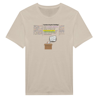 T-shirt Paradosso del Gatto di Schrödinger - Design in Italiano - Maglia Nerd Scienza e Fisica Quantistica