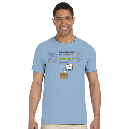 T-shirt Paradosso del Gatto di Schrödinger - Design in Italiano - Maglia Nerd Scienza e Fisica Quantistica