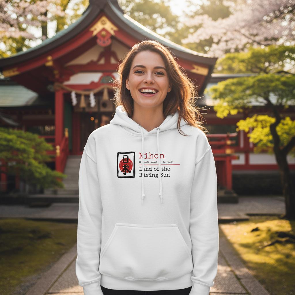 Nihon Kanji Hoodie – Land of the Rising Sun