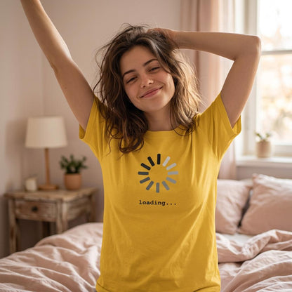 T-shirt "Loading..." Icona Caricamento Circolare – Maglietta Divertente Geek & Programmer