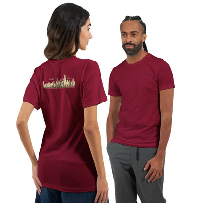 T-shirt "Città Invisibili" – Collezione Riflessi Urbani – Maglietta Artistica con Skyline