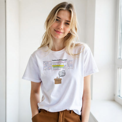 T-shirt Paradosso del Gatto di Schrödinger - Design in Italiano - Maglia Nerd Scienza e Fisica Quantistica