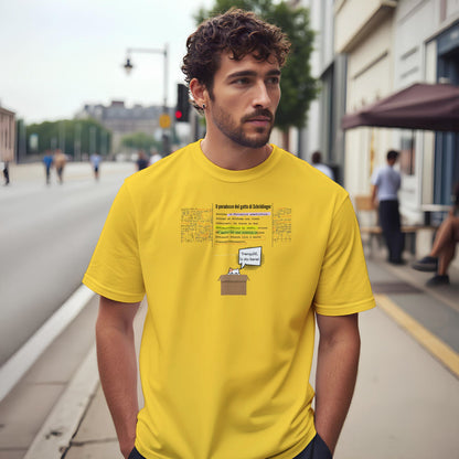 T-shirt Paradosso del Gatto di Schrödinger - Design in Italiano - Maglia Nerd Scienza e Fisica Quantistica