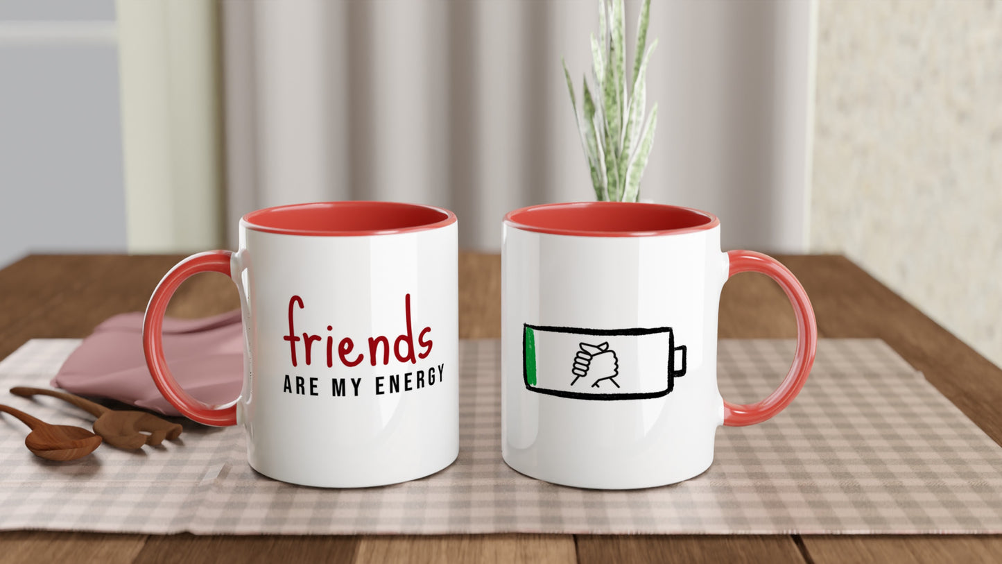 Friends Are My Energy – Tazza in Ceramica Dedicata all'Amicizia